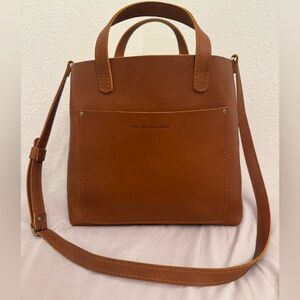 Portland Leather Goods Medium Crossbody Tote in Honey